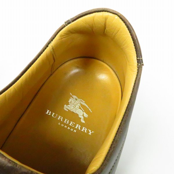 実際に弊社で買取させて頂いたBURBERRY LONDON/バーバリーロンドン レザースニーカー BU1340/26の画像 4枚目
