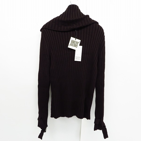 実際に弊社で買取させて頂いた【未使用】JEAN PAUL GAULTIER/ジャンポールゴルチェ ウールニット ジップアップ ブルゾン/Sの画像 1枚目
