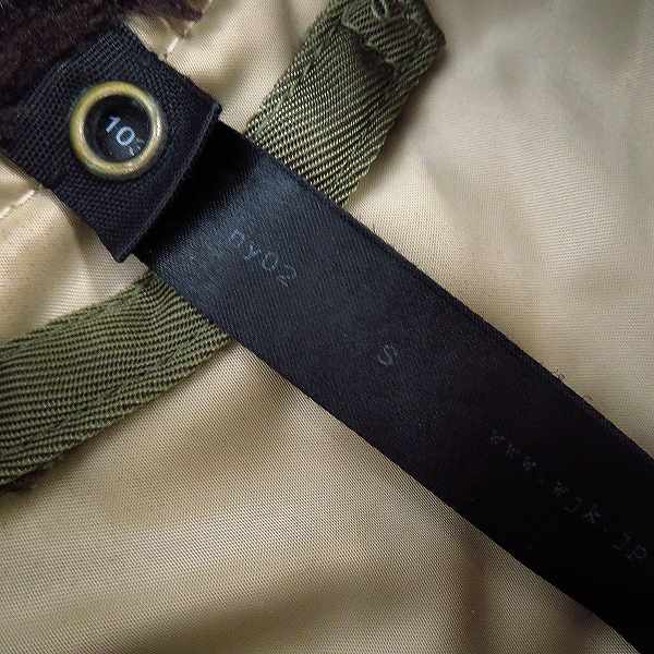 実際に弊社で買取させて頂いたwjk/ダブルジェイケイ 09AW N3B-serge nylon/103 ny02 ファー付N-3Bジャケット Sの画像 3枚目