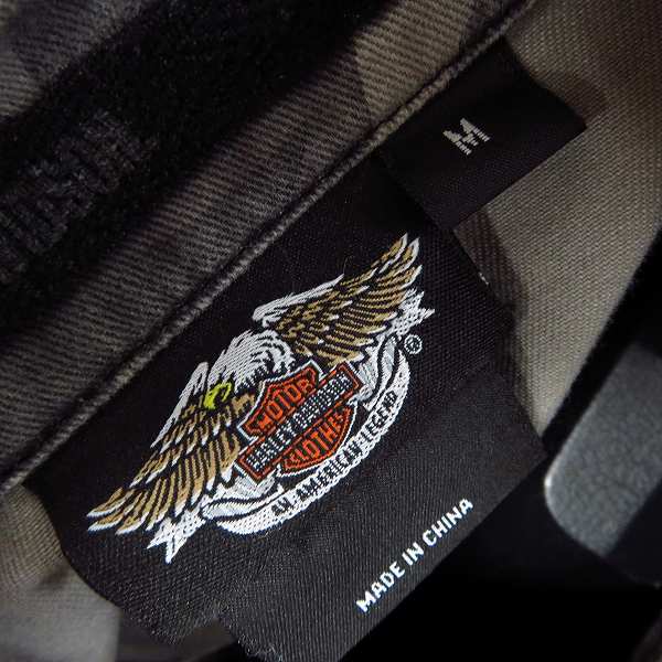 実際に弊社で買取させて頂いたHARLEY-DAVIDSON/ハーレーダビッドソン 迷彩/カモフラ柄 ワークシャツ/Mの画像 2枚目