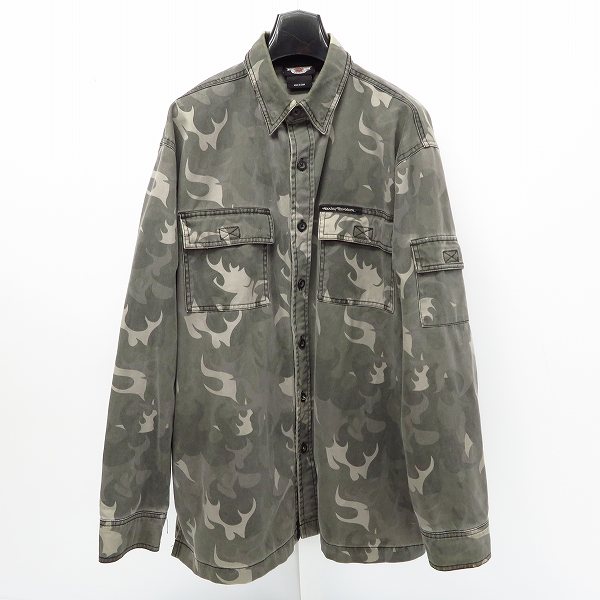 実際に弊社で買取させて頂いたHARLEY-DAVIDSON/ハーレーダビッドソン 迷彩/カモフラ柄 ワークシャツ/M