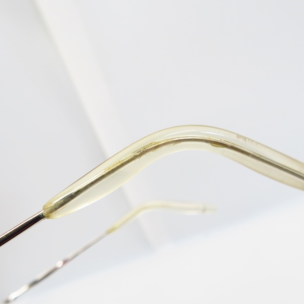 実際に弊社で買取させて頂いた999.9/フォーナインズ メタル ハーフリム アイウェア/メガネフレーム S-207T 度入りの画像 7枚目