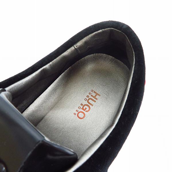 実際に弊社で買取させて頂いたHUGO BOSS/ヒューゴボス レザー×ベロア レザースニーカー /42の画像 4枚目