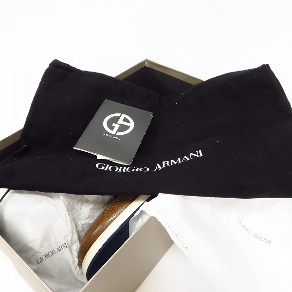 実際に弊社で買取させて頂いたGIORGIO ARMANI/ジョルジオアルマーニ パンチングレザーシューズ 8の画像 6枚目