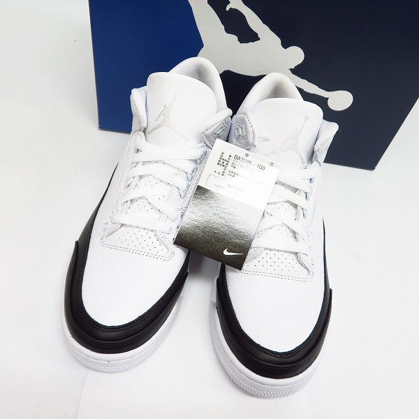 実際に弊社で買取させて頂いた【未使用】NIKE×FRAGMENT DESIGN/ナイキ×フラグメント AIR JORDAN 3 RETRO WHITE/BLACK-WHITE/DA3595-100/26.0