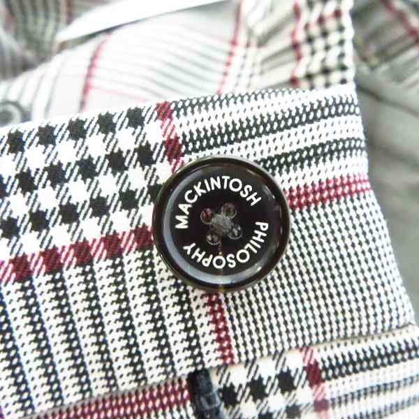 実際に弊社で買取させて頂いた【未使用】MACKINTOSH PHILOSOPHY/マッキントッシュ フィロソフィー グレンチェック柄 スラックスパンツ 36の画像 3枚目