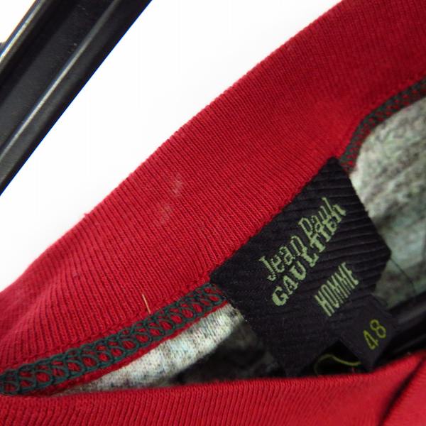 実際に弊社で買取させて頂いたJEAN PAUL GAULTIER HOMME/ジャンポールゴルチェオム ネイティブ ボタニカルプリント Vネック 半袖 Tシャツ 48の画像 4枚目