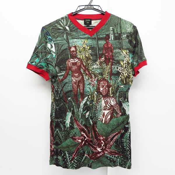 実際に弊社で買取させて頂いたJEAN PAUL GAULTIER HOMME/ジャンポールゴルチェオム ネイティブ ボタニカルプリント Vネック 半袖 Tシャツ 48