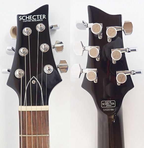 実際に弊社で買取させて頂いた★SCHECTER/シェクター RJ-1-24-TOM/STBK エレキギター 日本製 ギグケース付の画像 3枚目