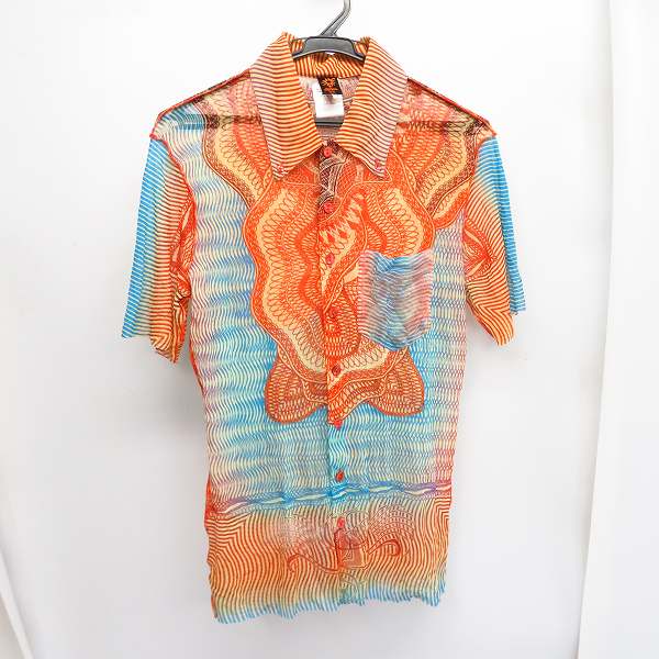 実際に弊社で買取させて頂いたJEAN PAUL GAULTIER SOLEIL/ジャンポールゴルチェ パワーネット 総柄シャツ M