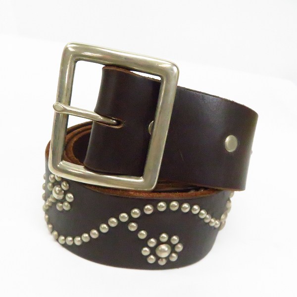 実際に弊社で買取させて頂いたHTC/エイチティーシー レザー スタッズベルト 34