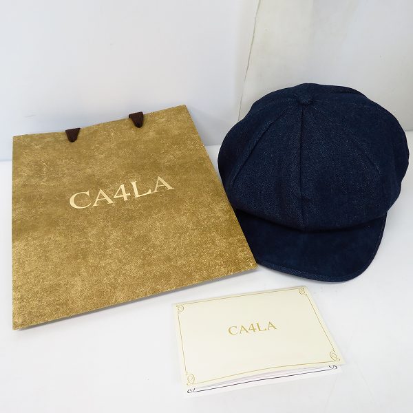 実際に弊社で買取させて頂いた【未使用】CA4LA/カシラ キャスケットハット/帽子 デニム地 の画像 7枚目