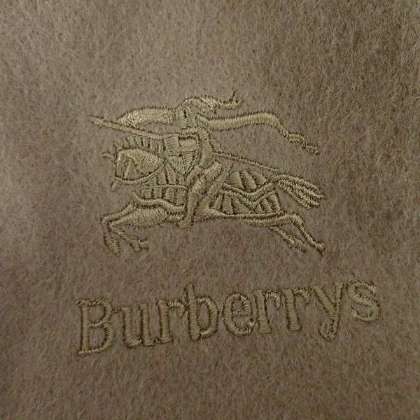 実際に弊社で買取させて頂いたBurberrys/バーバリーズ 裏地チェック柄/ロゴ刺繍 ウール/カシミア混 コート LLの画像 4枚目