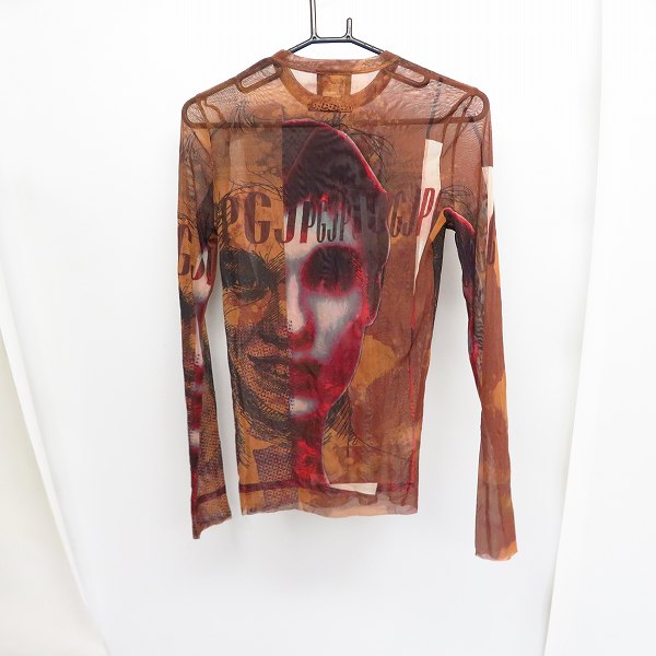 実際に弊社で買取させて頂いたJPG/ジャンポールゴルチェ パワーネット フェイスプリント カットソー 48の画像 1枚目
