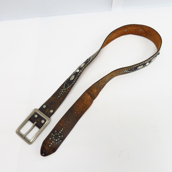 実際に弊社で買取させて頂いたHTC Hollywood Trading Company/エイチティーシー ピーナッツスタッズベルト 2点セットの画像 1枚目