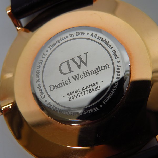 実際に弊社で買取させて頂いたDaniel Wellington/ダニエルウェリントン レザーベルト クオーツ腕時計 3ATMの画像 3枚目