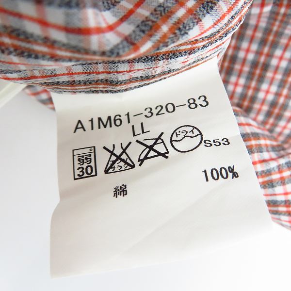 実際に弊社で買取させて頂いたBURBERRY LONDON/バーバリーロンドン ロゴ刺繍 半袖チェックシャツ LLの画像 3枚目