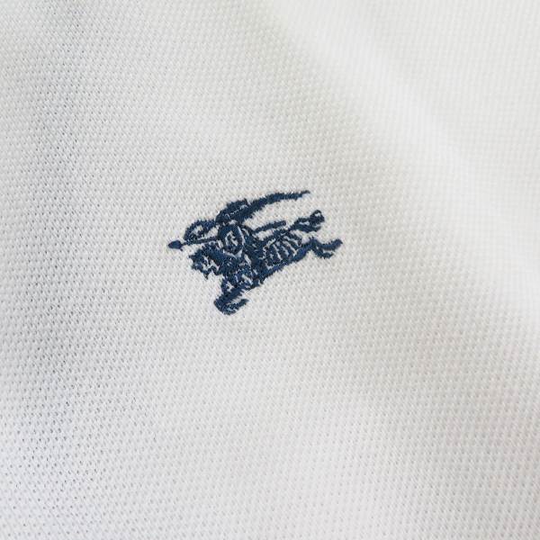 実際に弊社で買取させて頂いたBURBERRY LONDON/バーバリーロンドン ロゴ刺繍 ポロシャツ ホワイト LLの画像 6枚目