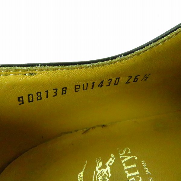 実際に弊社で買取させて頂いたBurberry’s/バーバリーズ レースアップ Vチップレザーシューズ BU1430/26.5の画像 5枚目