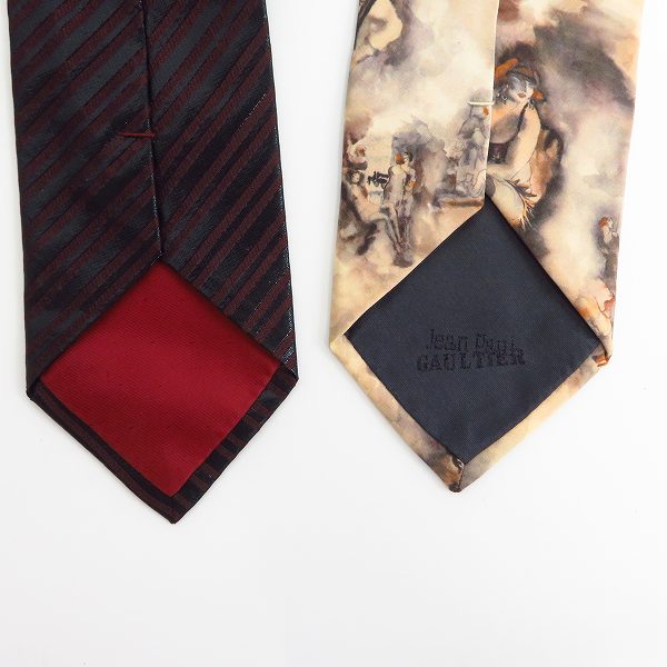 実際に弊社で買取させて頂いたJEAN PAUL GAULTIER/ジャンポールゴルチェ 絵画プリント ネクタイ 等 2点セットの画像 2枚目