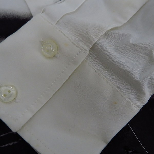 実際に弊社で買取させて頂いたJEAN PAUL GAULTIER/ジャンポールゴルチェ フロント/バック フェイクプリント 長袖 ブラウス Sの画像 4枚目