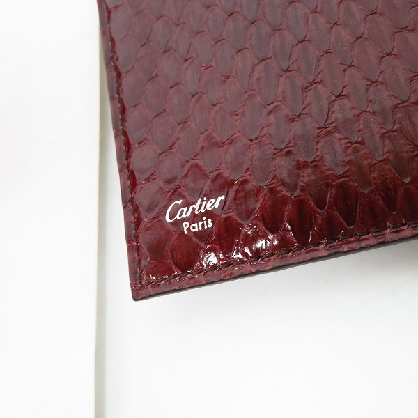 実際に弊社で買取させて頂いたCartier/カルティエ レ・マスト パイソンレザー ノートブックカバー L3001058の画像 4枚目