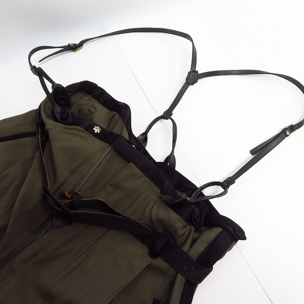 実際に弊社で買取させて頂いたJEAN PAUL GAULTIER HOMME/ジャンポールゴルチェオム レザーサスペンダー装飾 イージーパンツ 48の画像 8枚目