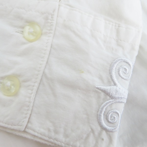 実際に弊社で買取させて頂いたJEAN PAUL GAULTIER/ジャンポールゴルチェ 刺繡 ビッグカラー 長袖 ドレスシャツ Mの画像 7枚目