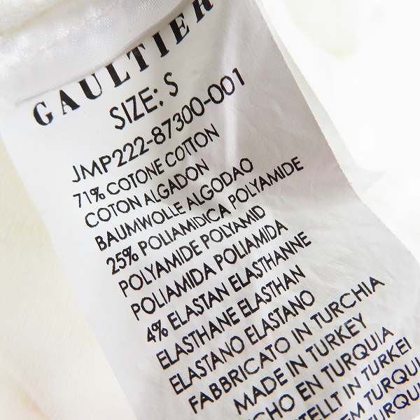 実際に弊社で買取させて頂いたJEAN PAUL GAULTIER/ジャンポールゴルチェ シャドーエンブレム Vネック 半袖 Tシャツ カットソー/Sの画像 4枚目