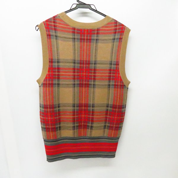 実際に弊社で買取させて頂いた【未使用】DRIES VAN NOTEN/ドリスヴァンノッテン MATHEW チェック ニットベスト/Mの画像 1枚目