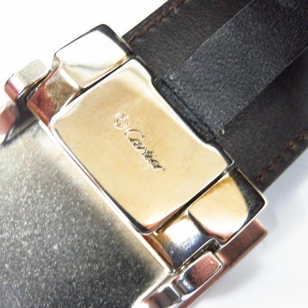 実際に弊社で買取させて頂いた Cartier/カルティエ レザー ベルト フラット バックル ブラックの画像 2枚目