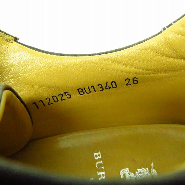 実際に弊社で買取させて頂いたBURBERRY LONDON/バーバリーロンドン レザースニーカー BU1340/26の画像 5枚目