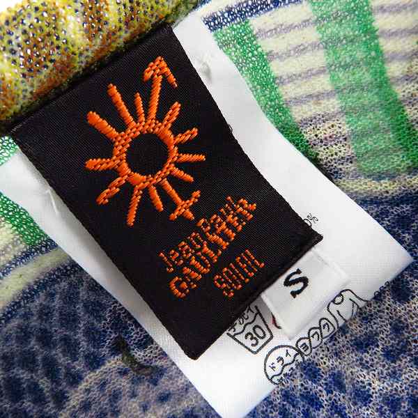 実際に弊社で買取させて頂いたJEAN PAUL GAULTIER SOLEIL/ジャンポールゴルチェソレイユ パワーネット 総柄 タンクトップ カットソー Sの画像 2枚目