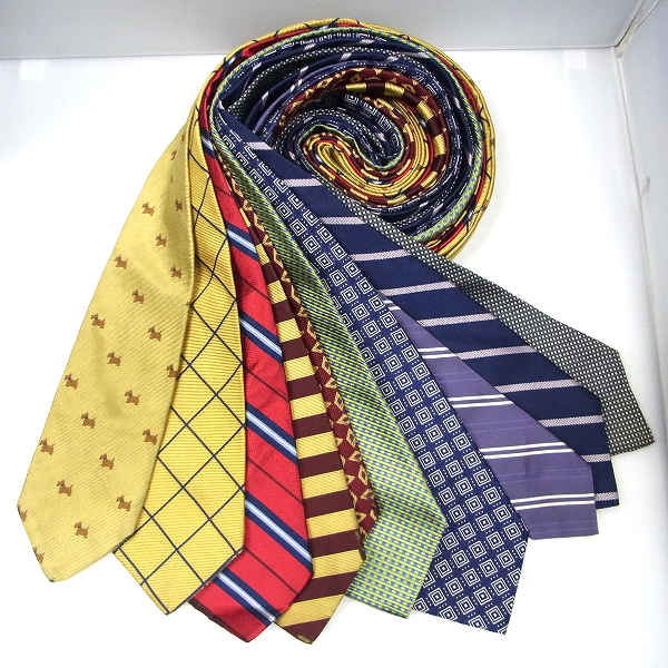 実際に弊社で買取させて頂いたBROOKS BROTHERS/ブルックス ブラザーズ 犬総柄/ストライプ柄等 ネクタイ 10点セット