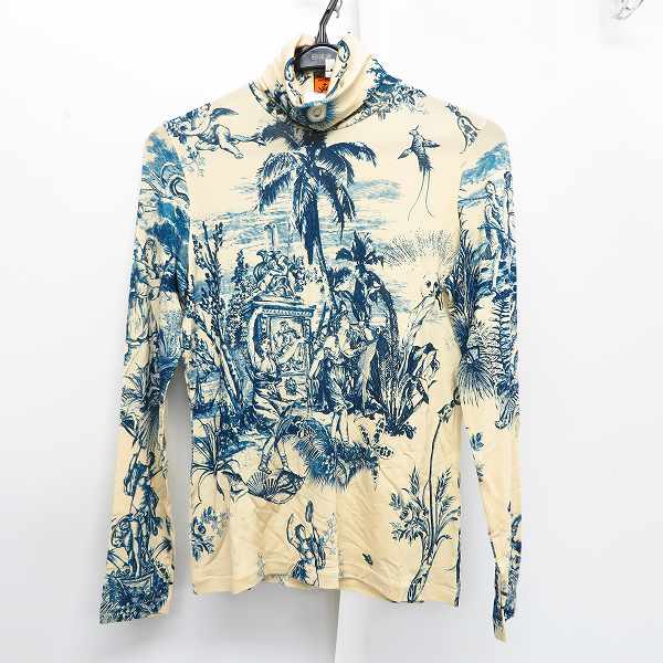 実際に弊社で買取させて頂いたJEAN PAUL GAULTIER SOLEIL/ジャンポールゴルチェ ソレイユ プリント タートルネック 長袖 カットソー S