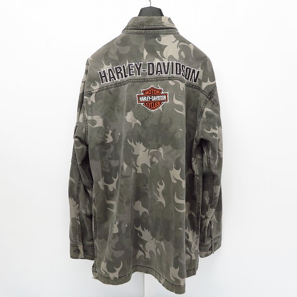 実際に弊社で買取させて頂いたHARLEY-DAVIDSON/ハーレーダビッドソン 迷彩/カモフラ柄 ワークシャツ/Mの画像 1枚目