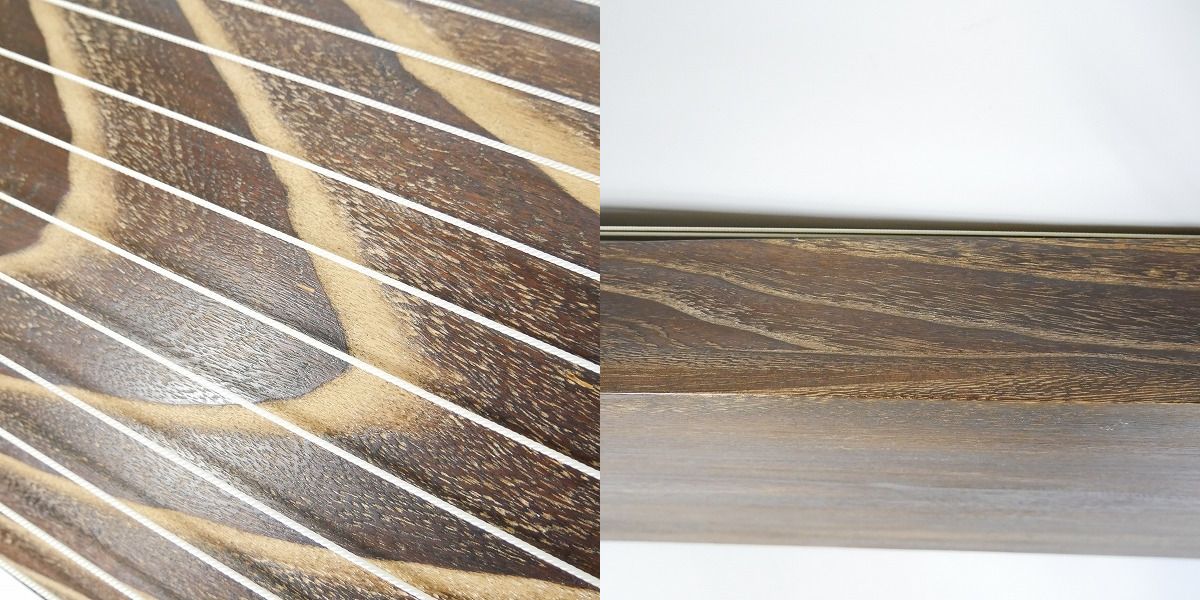 実際に弊社で買取させて頂いた★琴/箏 17弦琴 すだれ彫り 並甲 和楽器 カバー付き の画像 7枚目