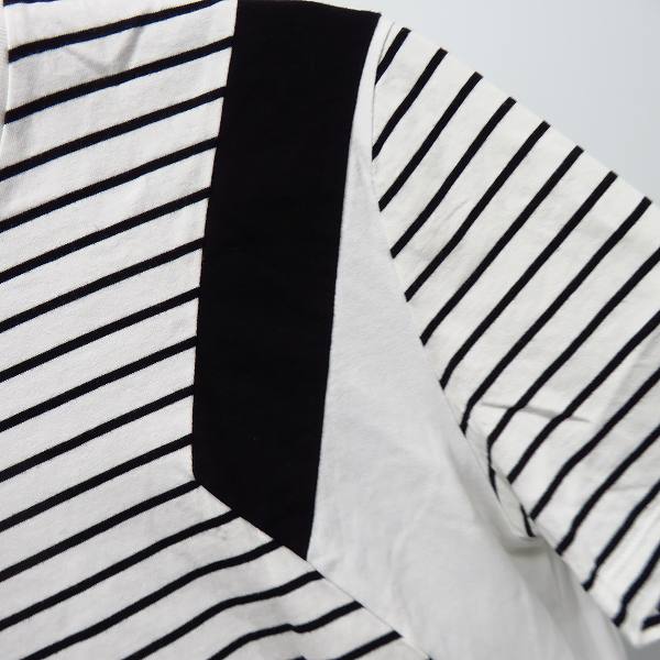 実際に弊社で買取させて頂いたNeil Barrett/ニールバレット ボーダー 切り替えTシャツ PBJT181B/E517C/Sの画像 3枚目
