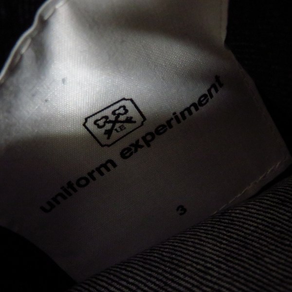 実際に弊社で買取させて頂いたUNIFORM EXPERIMENT/ユニフォームエクスペリメント ジップアップ デニム ジャケット UE-189024/3の画像 3枚目