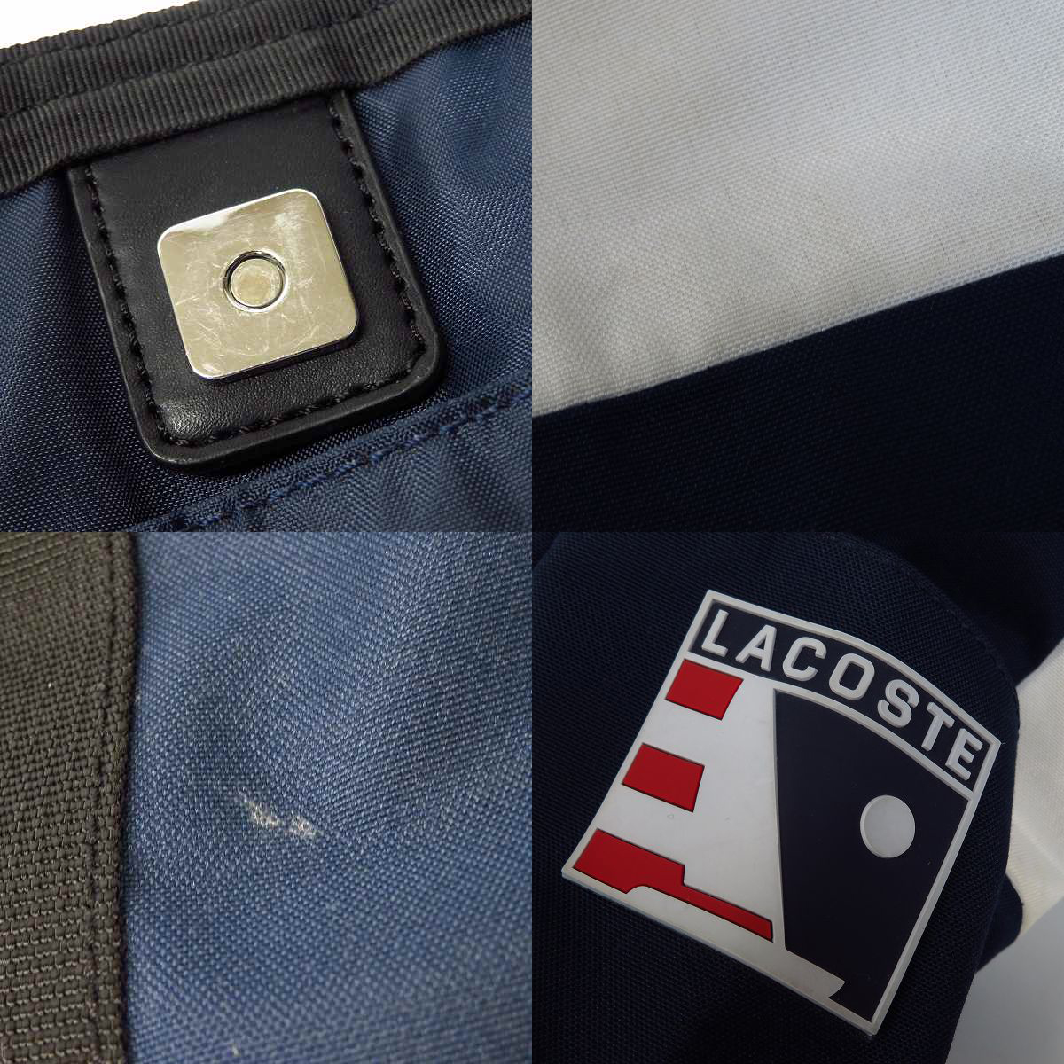 実際に弊社で買取させて頂いたLACOSTE/ラコステ ワンポイント ラバーロゴ トートバッグの画像 6枚目