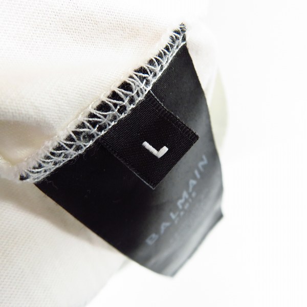 実際に弊社で買取させて頂いたBALMAIN/バルマン 半袖 ロゴTシャツ/Lの画像 3枚目