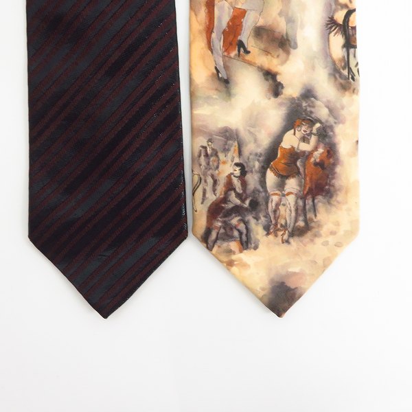 実際に弊社で買取させて頂いたJEAN PAUL GAULTIER/ジャンポールゴルチェ 絵画プリント ネクタイ 等 2点セットの画像 1枚目