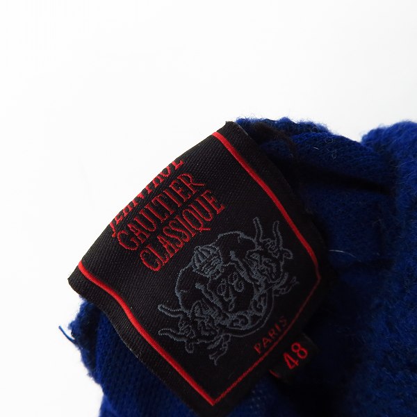 実際に弊社で買取させて頂いたJean Paul GAULTIER CLASSIQUE/ジャンポールゴルチェ ニット切替 カットソー ブルー/48の画像 2枚目
