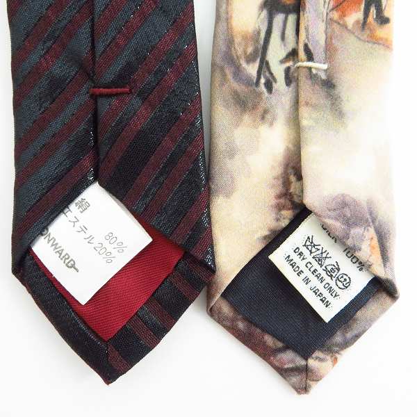 実際に弊社で買取させて頂いたJEAN PAUL GAULTIER/ジャンポールゴルチェ 絵画プリント ネクタイ 等 2点セットの画像 4枚目