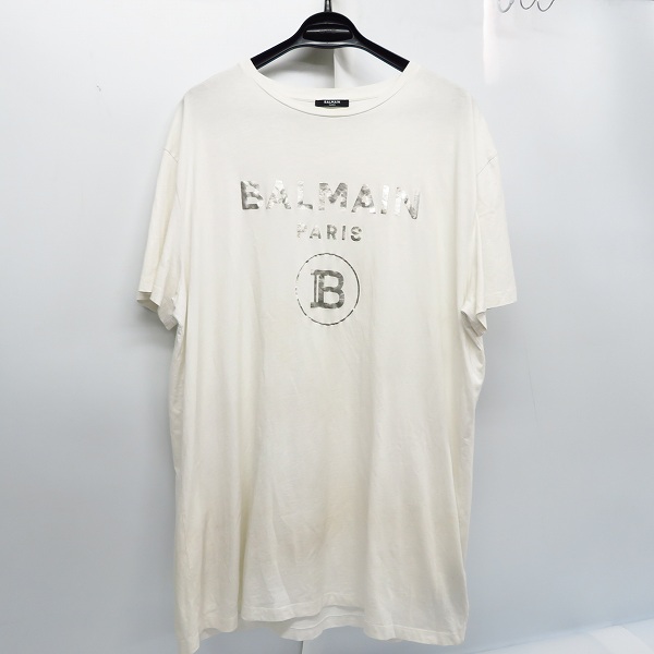 実際に弊社で買取させて頂いたBALMAIN/バルマン 半袖 ロゴTシャツ/L