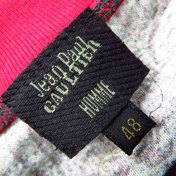 実際に弊社で買取させて頂いたJEAN PAUL GAULTIER HOMME/ジャンポールゴルチェオム ネイティブ ボタニカルプリント Vネック 半袖 Tシャツ 48の画像 2枚目