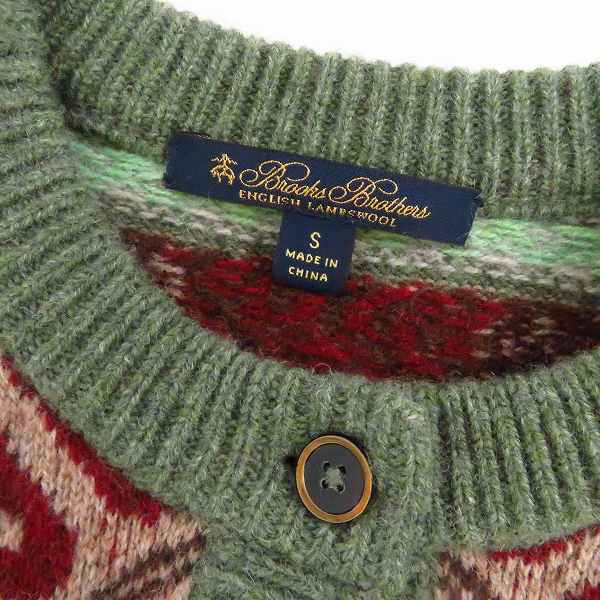実際に弊社で買取させて頂いたBROOKS BROTHERS/ブルックスブラザーズ レディース 総柄 ニットカーディガン/Sの画像 2枚目