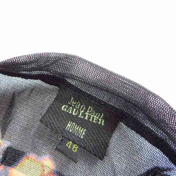 実際に弊社で買取させて頂いたJEAN PAUL GAULTIER HOMME/ジャンポールゴルチェオム パワーネット フラワープリント Tシャツ カットソー マルチ 48の画像 2枚目