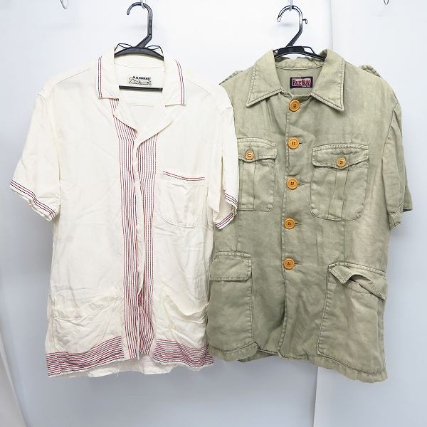 実際に弊社で買取させて頂いたHR MARKET/ハリウッドランチマーケット/ハリラン BLUE BLUE/ブルーブルー 半袖 シャツ 2/2点セット