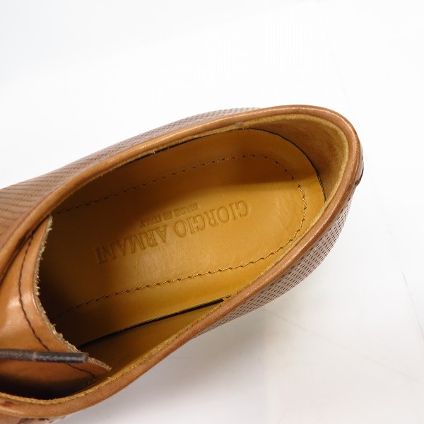 実際に弊社で買取させて頂いたGIORGIO ARMANI/ジョルジオアルマーニ パンチングレザーシューズ 8の画像 4枚目